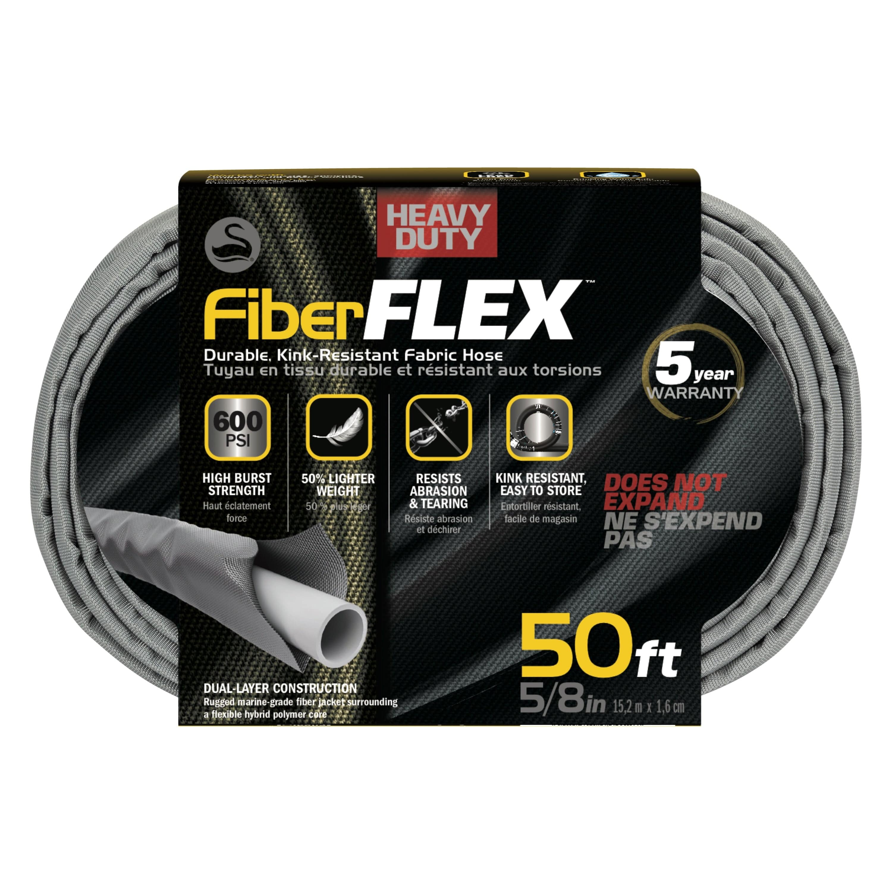 FiberFLEX Heavy Duty Fabric Hose, Kink-Resistant | Swan Hose