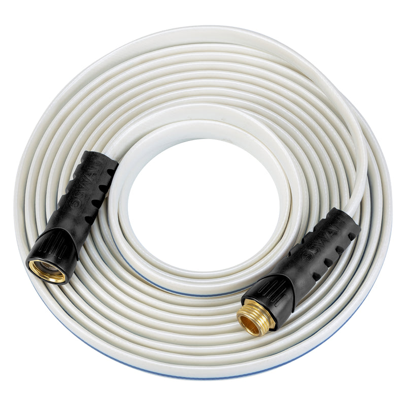 White coiled up hose