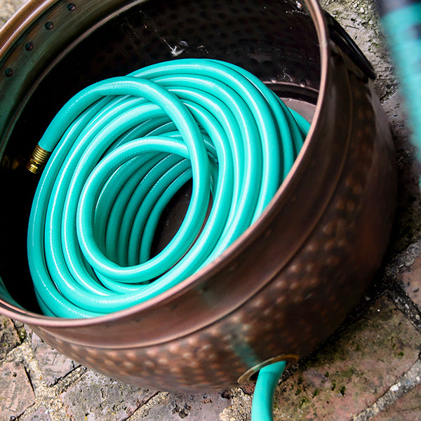 DIY planter box with hose reel