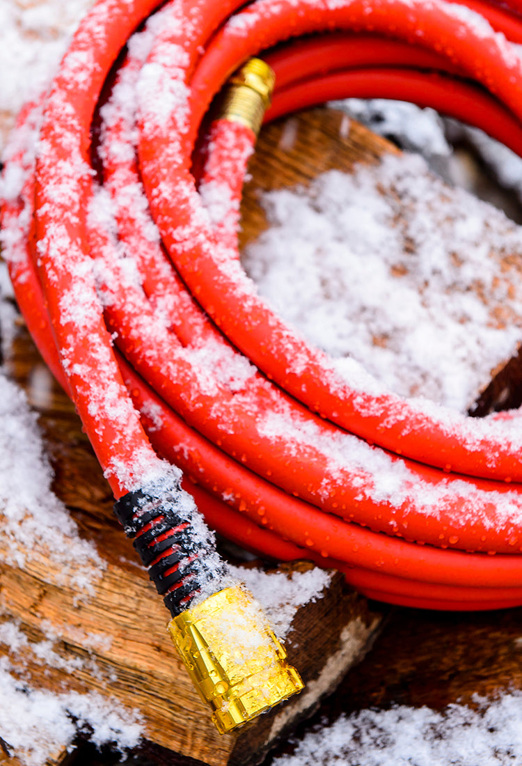 Thermaflex hose outside in the snow