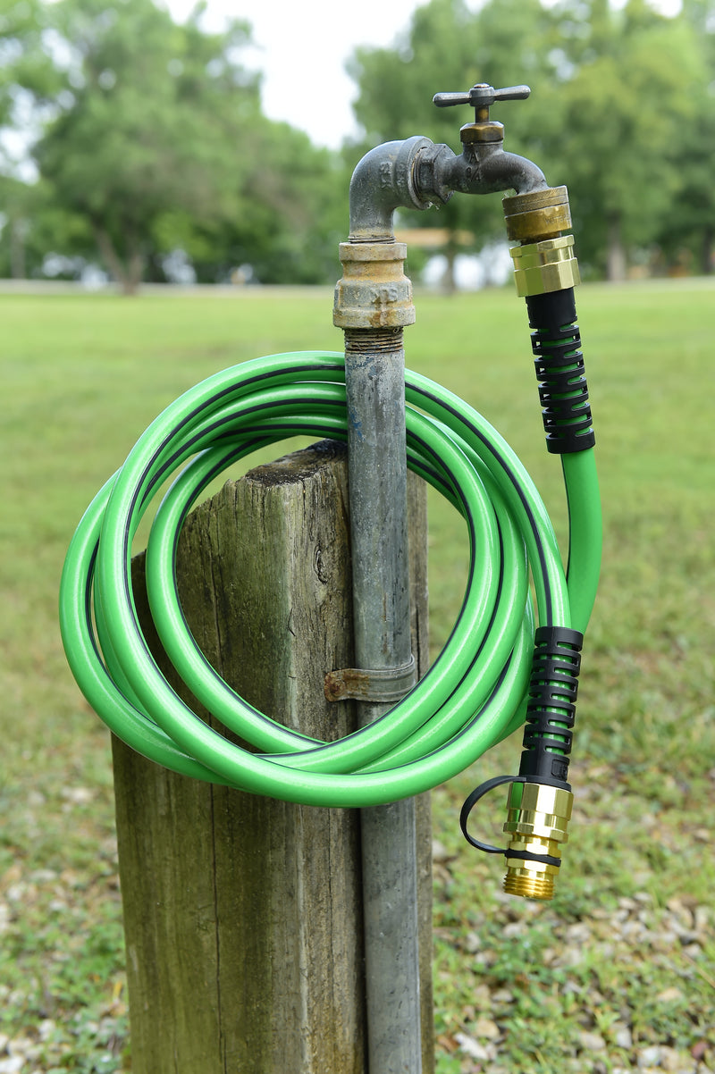 Leader Hose at an outdoor faucet
