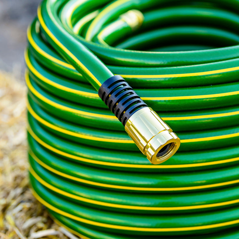 Close up on the end of a John Deere hose