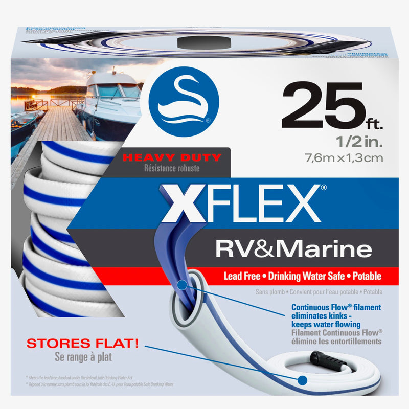 XFlex 25ft RV & Marine Hose in White