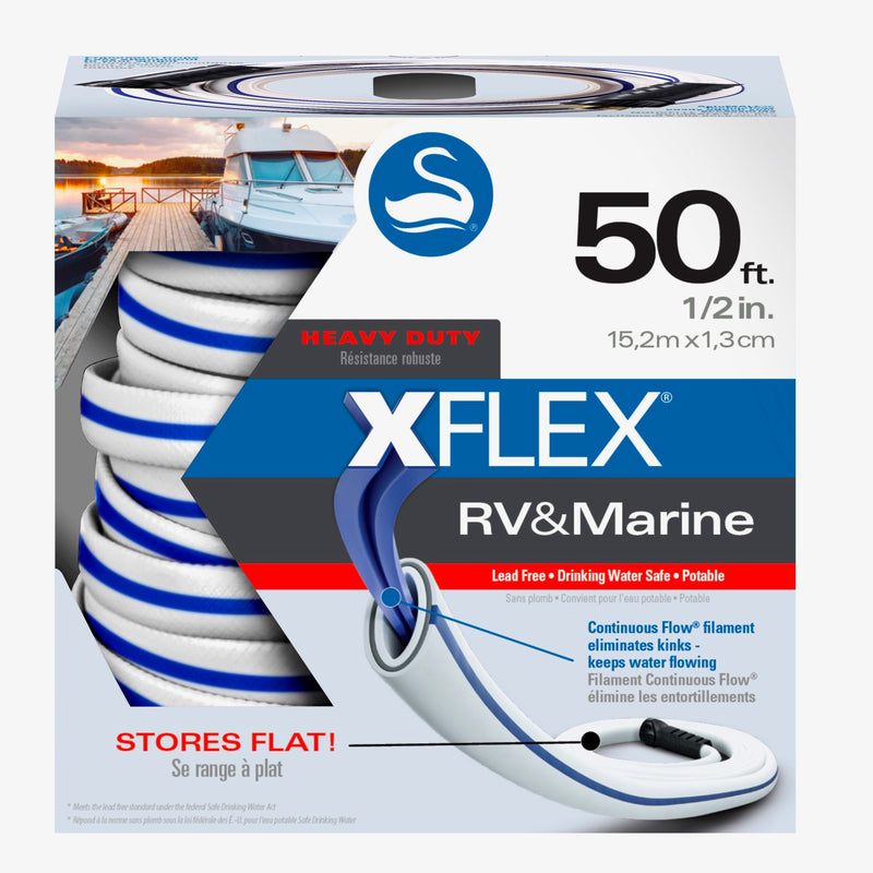 XFlex 50ft RV & Marine Hose in White